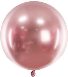  Kerek fényes léggömb 60cm, rózsaszín arany (OLBOM-G-019R)