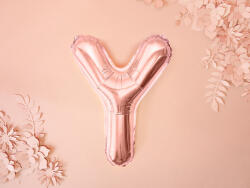  Fólia lufi betű ''Y'', 35 cm, rózsaarany (FB2M-Y-019R)