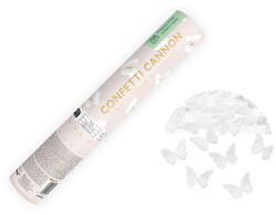  Confetti cannon, white butterflies, 20cm (TUKBT20)