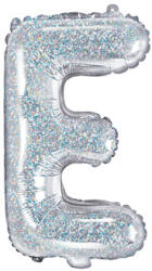  Fólia lufi "E" betű, 35 cm, holografikus (FB2H-E-018)