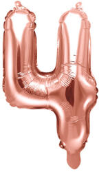  4'' számú fólia lufi, 35 cm, rózsaszín arany (FB10M-4-019R)