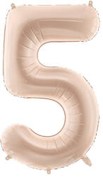  Foil Balloon Number ''5'', 72cm, dark beige (FB230T-5-013C)