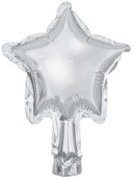  Fólia lufi Stars, 12cm, ezüst (1 db / 25 db. ) (FB119M-018)