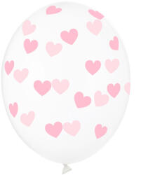  Balloons 30cm, Hearts, Crystal Clear (1 pkt / 6 pc. ) (SB14C-228-099P-6)