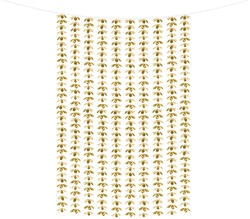  Parti függöny - Virágok, arany, 100x210cm (GNT1-019)