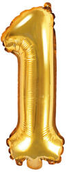  1'' számú fóliás léggömb, 35 cm, arany (FB10M-1-019)
