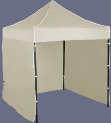 Expodom Gyorsan összecsukható sátor 2x2m - acél, 3 oldalfal, Bézs