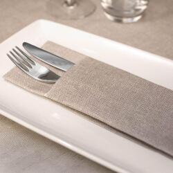 Pack Service evőeszköztartós szalvéta textilhatású 40x32 cm 1/8 hajtású 50 lap/cs. Iuta cappuccino