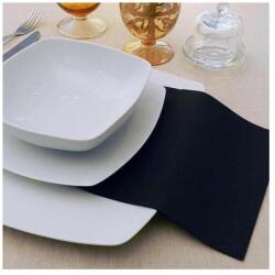 Pack Service textilhatású egyszínű szalvéta 40x40 cm 50 lap/csomag - fekete