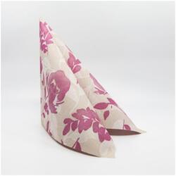 Pack Service textilhatású szalvéta 40x40 cm 50 lap/csomag Garden rózsaszín