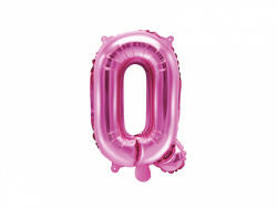 PartyDeco Balon din folie Mini - Litera Q 35 cm roz