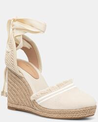 Tommy Hilfiger espadrilles FRINGE CANVAS HIGH WEDGE - bézs Női 39