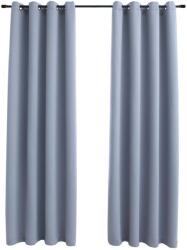  Draperii opace cu inele metalice, 2 buc. , gri, 140 x 225 cm (134427)