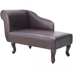 vidaXL Șezlong, piele artificială, maro (242404)