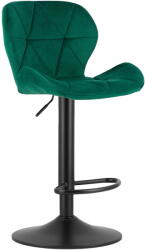 FDY Scaun Bar Kross Catifea Verde, Baza Neagra