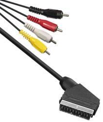 DeTech Кабел No brand Скарт - 4 мъжки чинча /RCA, 1m (de-18022)