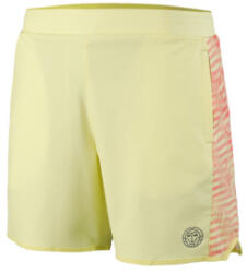 BIDI BADU Bevis 7Inch Tech Shorts Light Yellow/ Coral férfi tenisznadrág