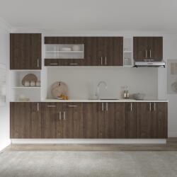 haaus Set Bucatarie Karo V26, Stejar Bronz/Alb, Blat Thermo 28 mm, L 300 cm (919429)