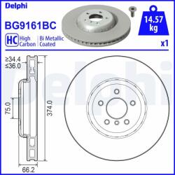 DELPHI Disc frana DELPHI BG9161BC (BG9161BC) - fixbox