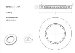 DBA Disc frana de performanta DBA DBA52834SLVS (DBA52834SLVS) - automobilus