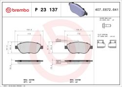 BREMBO set placute frana, frana disc BREMBO XTRA LINE P 23 137X (P 23 137X)