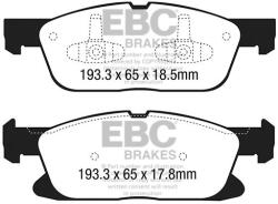EBC Brakes set placute frana, frana disc EBC Brakes EBC Greenstuff Brake Pad 2000 Series Sport Set DP23046 (DP23046)