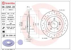 BREMBO Disc frana BREMBO XTRA LINE - Xtra 08. C250.2X (08.C250.2X)