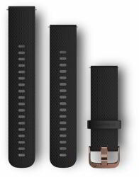 Garmin Óraszíj 20 mm fekete S/M szilikon, rose gold csat (Quick Release) Vivomove HR (010-12691-03)