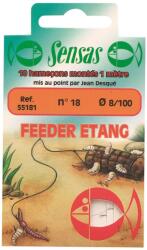 SENSAS Elõkötött horog Feeder Etang 100cm 18/0, 10 10db (55182) - jadabo