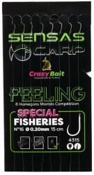 SENSAS Elõkötött horog Crazy Bait 4315 15cm 8db 10/0, 22mm (72976)