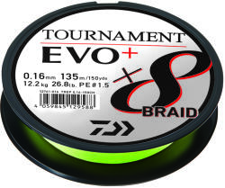 Daiwa Tournament X8 Braid Evo+ (chartreuse, 0.16mm, 12.20kg, 135m) (12761-016)