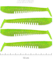 Nevis Impulse Shad 10cm 4db/cs (Flash Chartreuse) (9721-142)