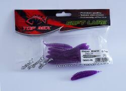 Top Mix Shiner Worm Purple Red 60 mm (TM683-PR)