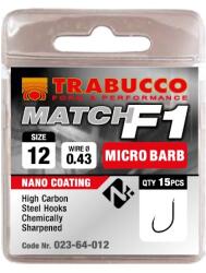 Trabucco F1match mikro szakállas horog 12 15db (023-64-012)