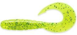 Fishup Fishup_Mighty Grub 3.5" 7Pcs. 026 - Flo Chartreuse/Green (FHL55-119)