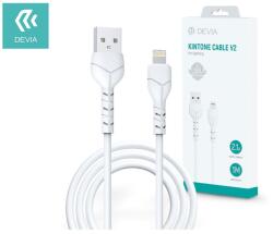 DEVIA Kintone Cable V2 Series 10W USB/Lightning adat-és töltőkábel 1m - fehér - coolmobile