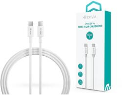 DEVIA Smart Series 100W Type-C/Type-C adat- és töltőkábel 1, 5m - fehér - coolmobile