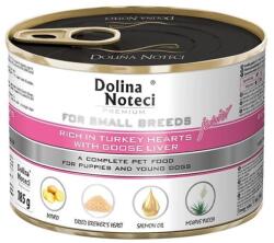 Dolina Noteci Premium Junior Small Breed Turkey Hearts & Goose Liver 12 x 185 g