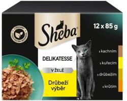 Sheba Delikatesse Baromfiválogatás tasakban zselében 3 x (12 x 85g)