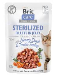 Brit Care Cat Sterilized Fillets in Jelly with Hearty Duck & Tender Turkey 6 x 85 g