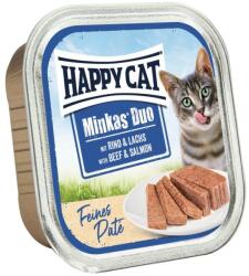 Happy Cat Minkas DUO Paté marhahús és lazac 12 x 100 g