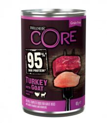 Wellness Core Dog 95% pulyka és kecske 12 x 400 g