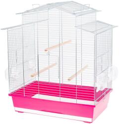 INTER-ZOO Pet Products IZA III króm - madárkalitka - 58, 5 x 38 x 65 cm RÓZSASZÍN