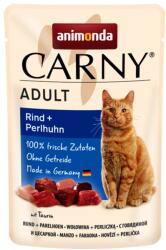 Animonda CARNY Cat Adult marha- és gyöngytyúkdarabokkal 6 x 85 g