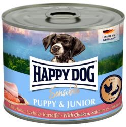 Happy Dog Sensible Puppy & Junior 6 x 200 g / csirke és lazac