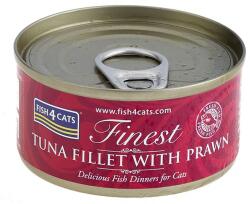 Fish4Dogs FISH4CATS Finest Tuna Fillet with Prawn 6 x 70 g