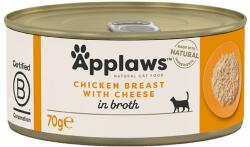 Applaws Konzerv macskáknak csirkemellel és sajttal 12 x 70 g