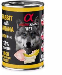 Alpha Spirit Dog Wet - Nyúl & Banán 12 x 400 g