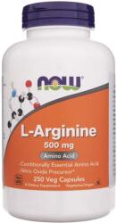 NOW L-Arginină 500 mg - 250 capsule vegetariene