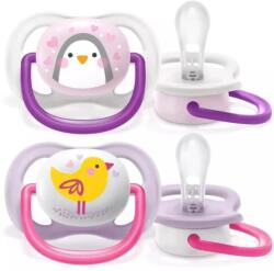 Philips Sucet Avent Ultra Air, 0-6 luni, pentru fetițe - 2 bucăți